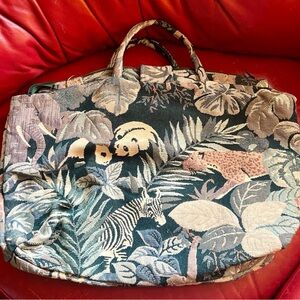 Boho Chic Vintage 60’s, Animal Jungle Tapestry Bag,